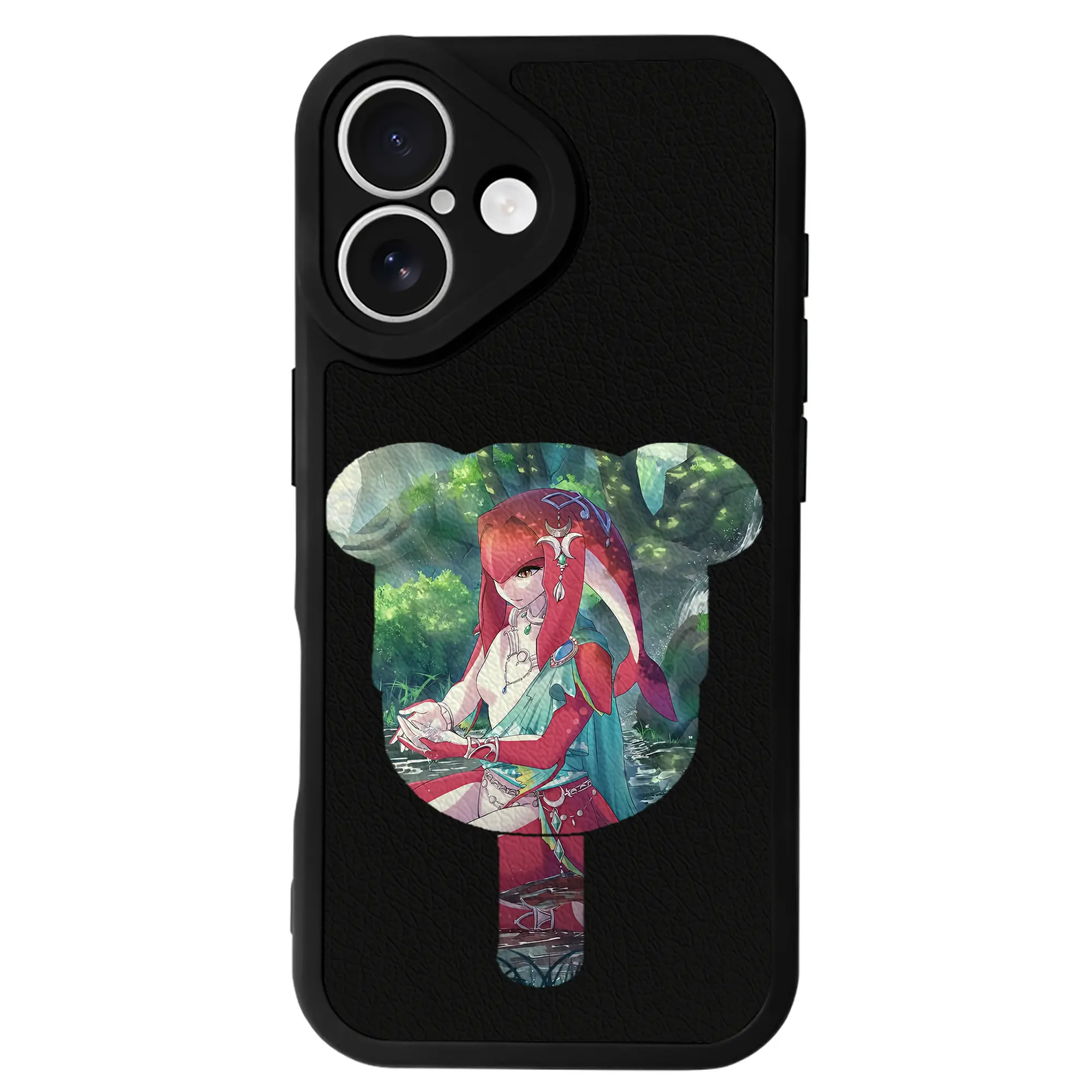 ゼルダの伝説 グッズ,Mipha - IPhone 16シリーズ対応 ・ シリコンスマホケース ・ レザー調 ・ 高精度フィット ・ 耐衝撃 ・ ワイヤレス充電対応 ・ 精密カット